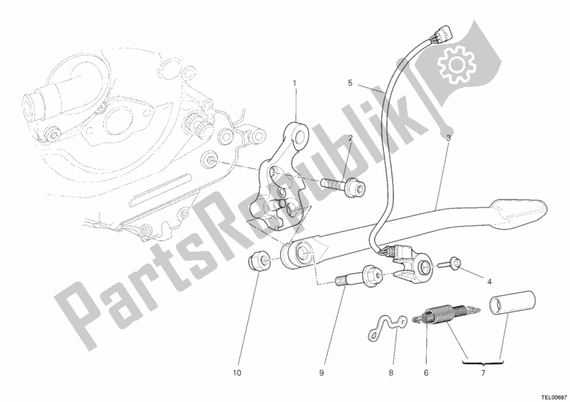 Toutes les pièces pour le Béquille Latérale du Ducati Superbike 848 EVO 2012